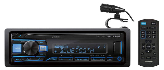 Alpine UTE-73BT Bluetooth Receiver (No CD), A Pair of Kicker 43CSS654 6.5 Components, and 43csc6934 6x9 Speakers