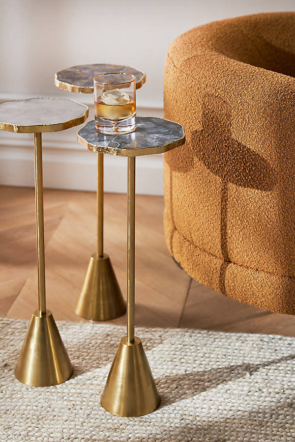 Agate Drink Table by Anthropologie in Black