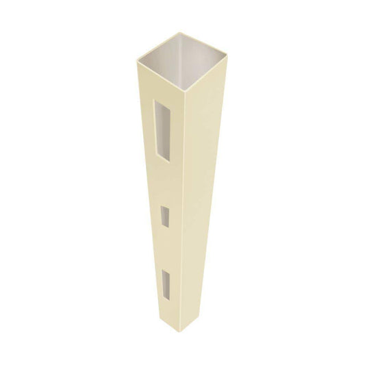 5 in. x 5 in. x 7 ft. 3-Hole White Vinyl Fence End Post