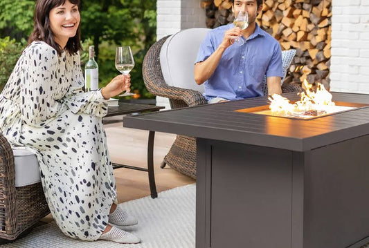 Yardbird Rectangle Fire Pit Table 55,000 BTU