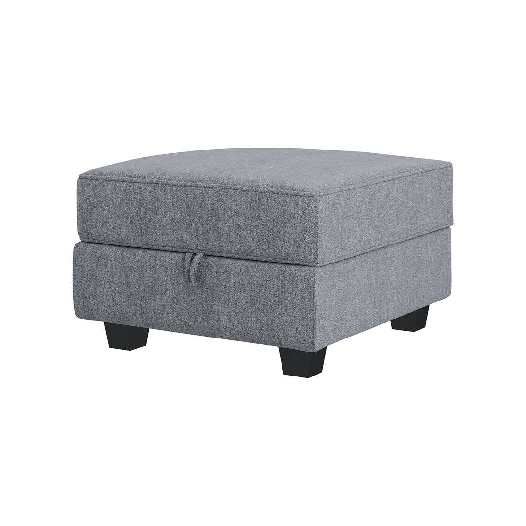 25.6 Wide Square Standard Ottoman with Storage Latitude Run Fabric