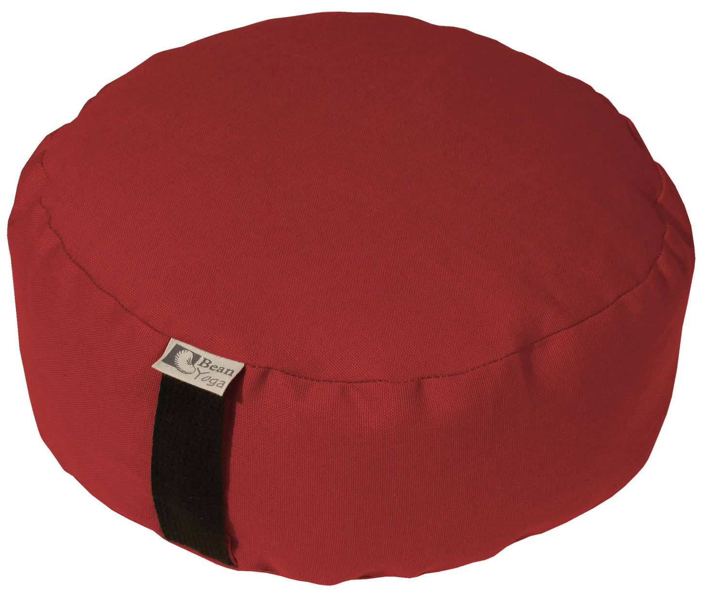 Zafu Meditation Cushion - Cotton & Buckwheat Hulls, Round / Apple Red