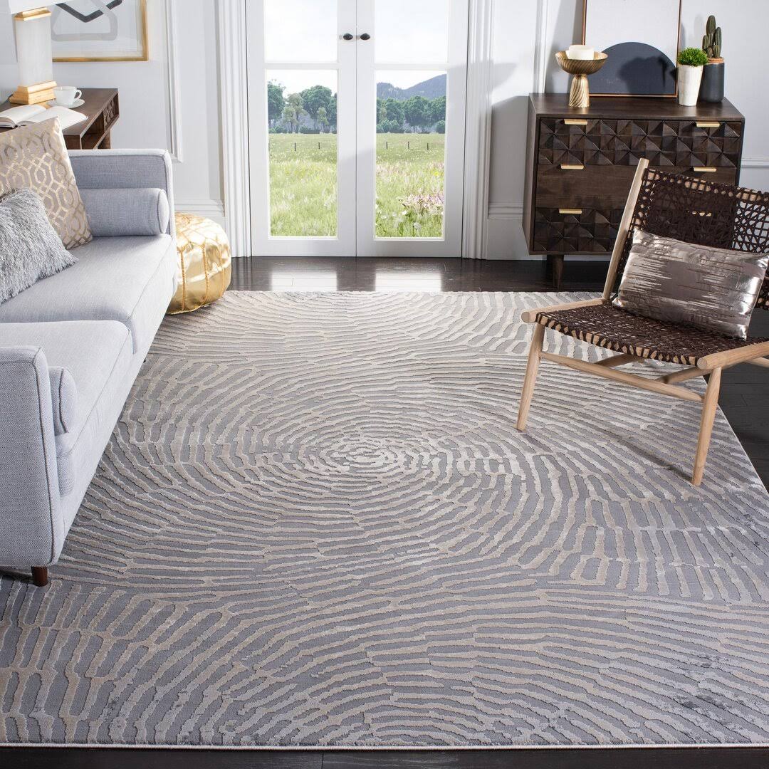 Wendi Abstract Taupe Area Rug Williston Forge Rug