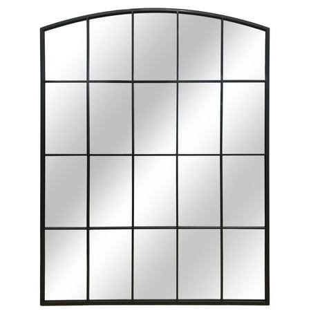 30 x 40 inch Metal Black Windowpane Mirror