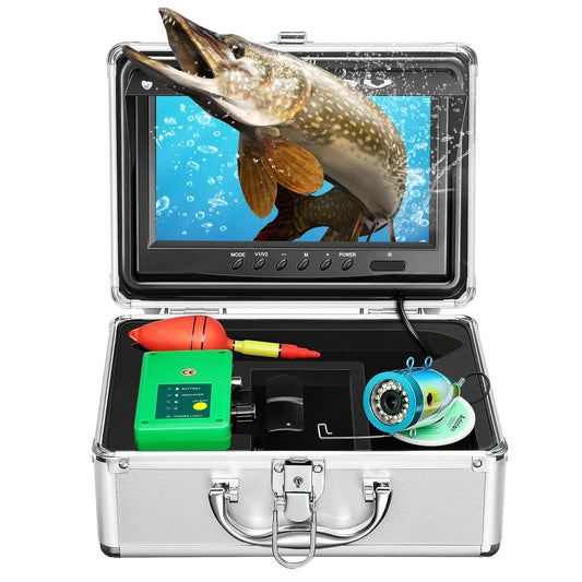 Underwater Fishing Camera, Adalov Portable Fish Finder Camera Waterproof 1000TVL, LCD Monitor for Ice, Infrared LED IP68 Waterproof Camera with