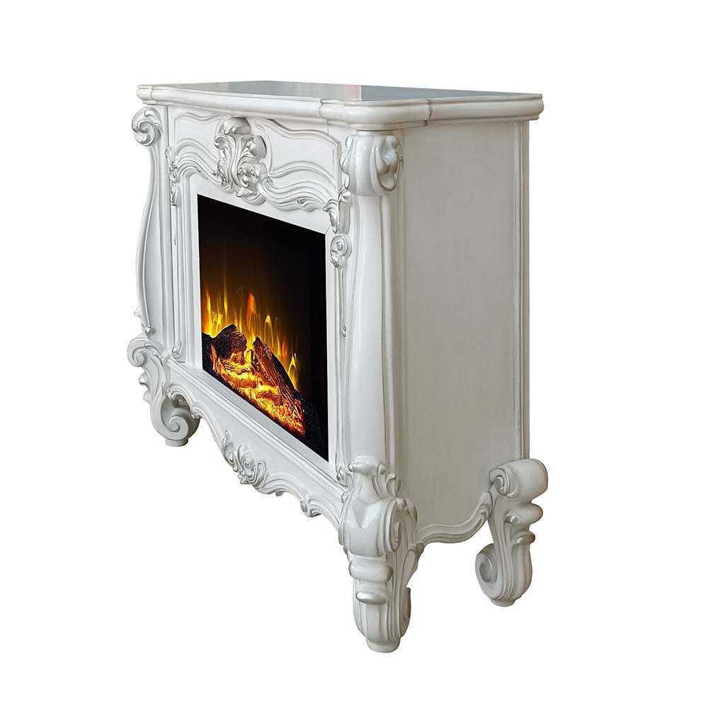 ACME Denesa Fireplace In Antique Platinum House of Hampton Finish