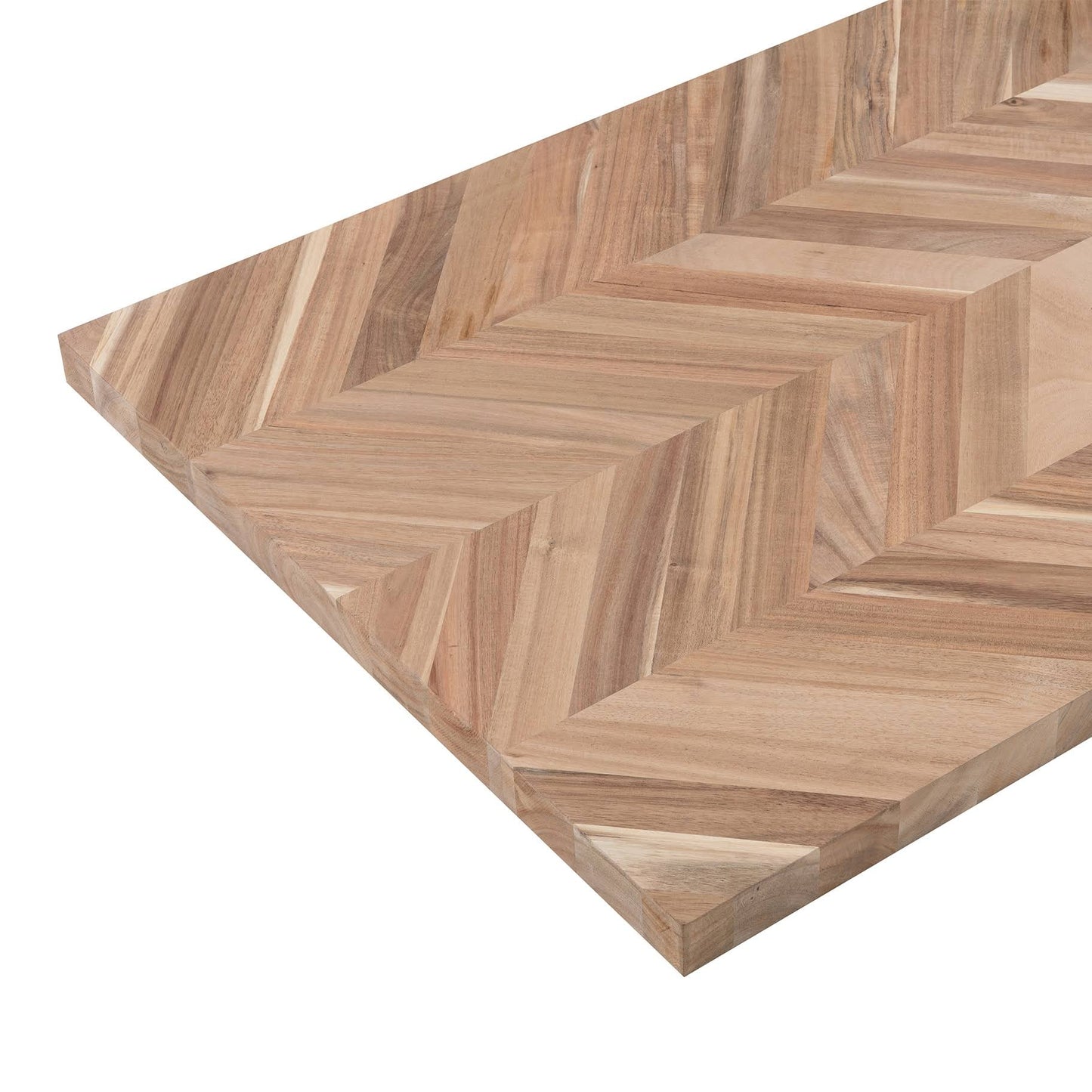 Allen + Roth 8-ft x 25-in x 1.5-in Natural Chevron Straight Acacia Butcher Block Countertop | ARF1525CHACA-96