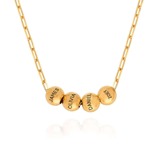 Women Personalized Add a Bead Necklace The Balance Necklace in 18k Gold