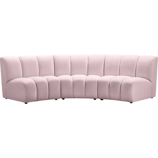 Akvile 119 Wide Velvet Symmetrical Corner Sectional Wade Logan Upholstery