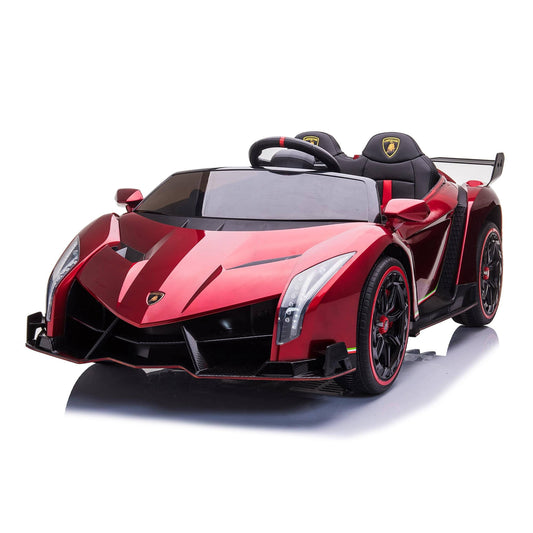 24V 4x4 Lamborghini Veneno 2 Seater Ride on Car - Black