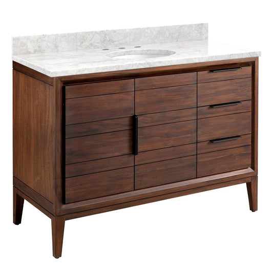 48 Aliso Single Bathroom Vanity - Cabinet Only Signature Hardware Natural Teak