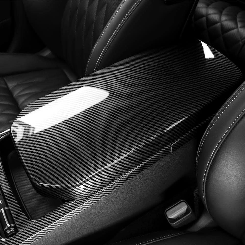 YOUTOOCAR Carbon Fiber Style Central Console Armrest Panel Cover Trim Compatible with KIA Stinger 2017-2023 Accessories