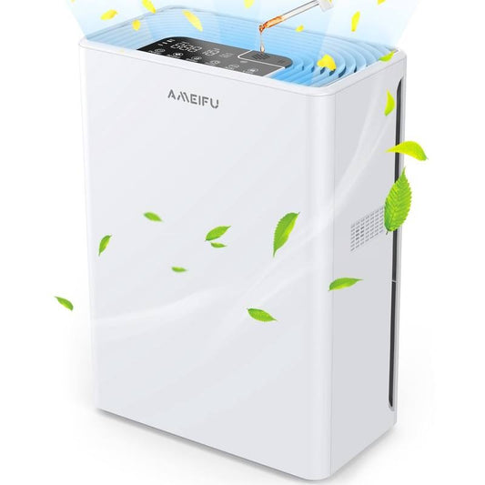 Air Purifiers for Home Large Room Up to 1640ft, AMEIFU HEPA Air Purifiers, H13 True HEPA Air Filter for Pets Hair, Dander, Smoke, Pollen, Smell, 3 Fan