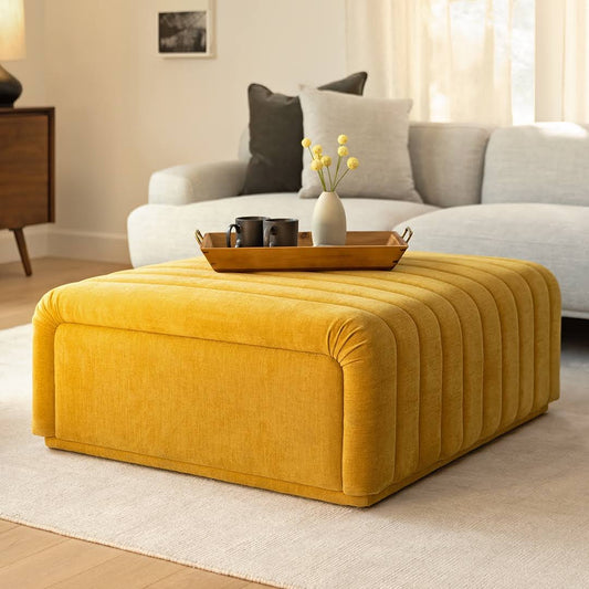 Article Tufted Fabric Ottoman