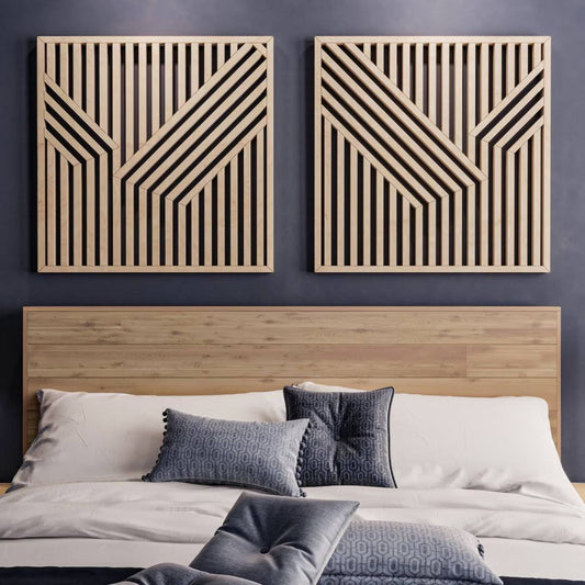 2 Piece Modern Wall Décor Set (Set of 2) Other Furniture Size: 11.63 H x 23.26 W x 0.73 D