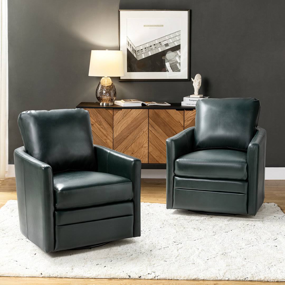 Amany 27.8 Wide Swivel Barrel Chair Latitude Run Body Fabric