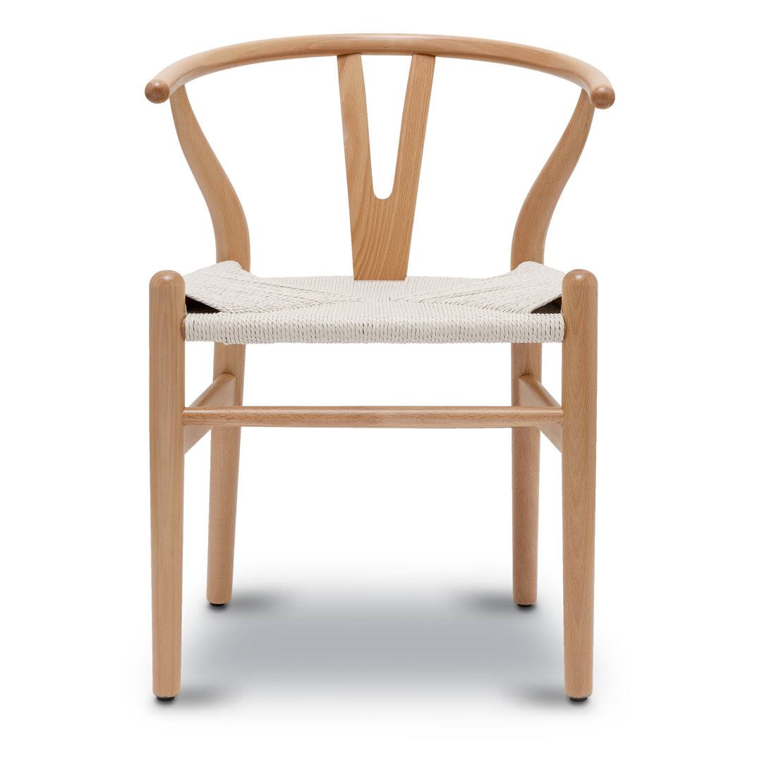 Wyn Solid Wood Weave Dining Chair (Set of 2) Birch Lane Color: Natural