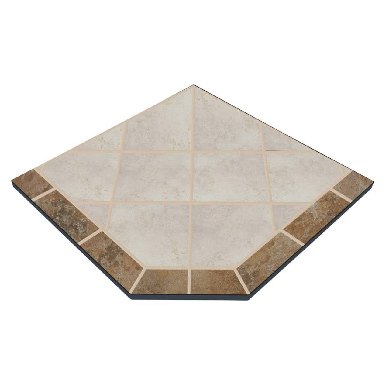 WoodEze 48 x 48 Single Cut Corner Hearth Pad