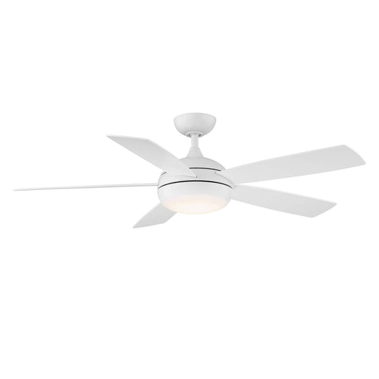 WAC Lighting F-034L-MW Odyssey 44 inch Matte White Flush Mount Ceiling Fans, Smart Fan