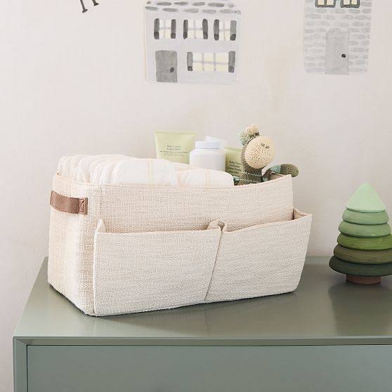 West Elm Slub Cotton Diaper Caddy