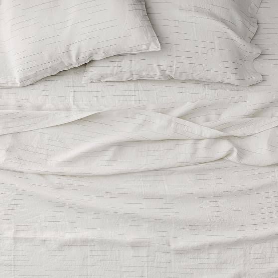 West Elm European Flax Linen Sheet Set