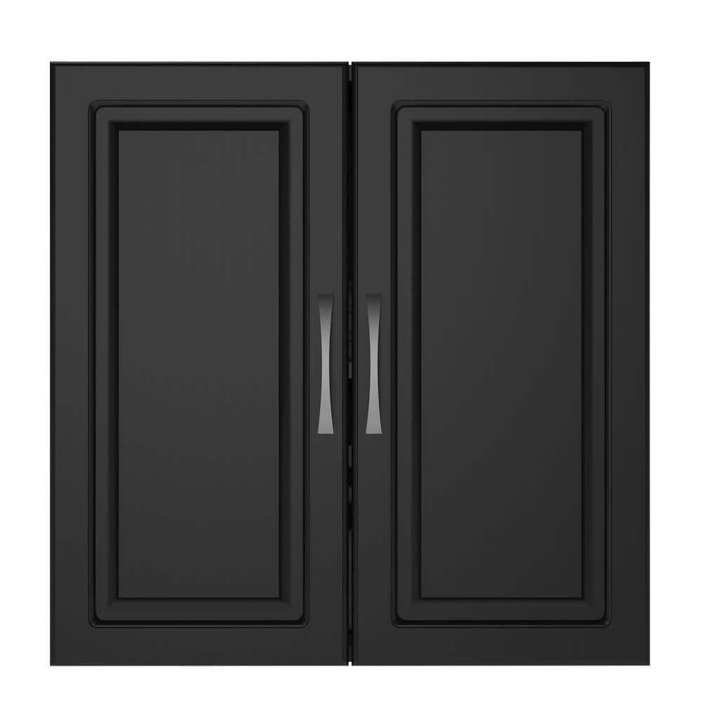 Ameriwood Home Trailwinds 24 in. Obsidian Black Wall Storage Cabinet