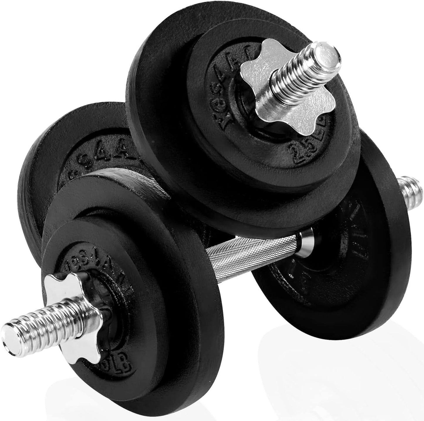 Yes4all 40 lbs Adjustable Dumbbell Weight Set for Home Gym, Cast Iron Dumbbell, Pair, Size: A. 40lb - Pair