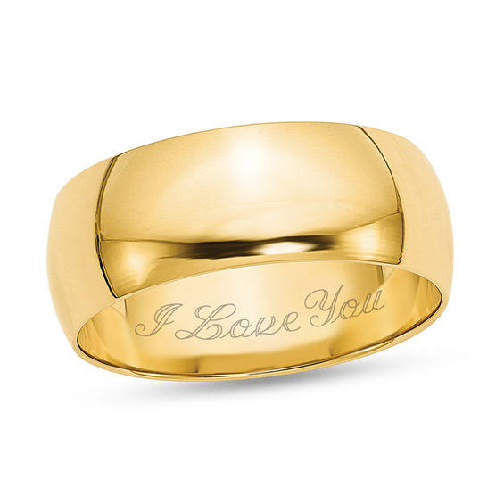 Zales Engravable Wedding Band