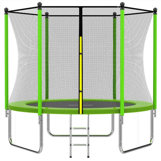 AOTOB 8ft Trampoline for Kids/Adults, Backyard Trampoline with Safety Enclosure Net, Blue, Size: 8