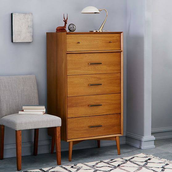 West Elm Mid century 5 drawer Dresser