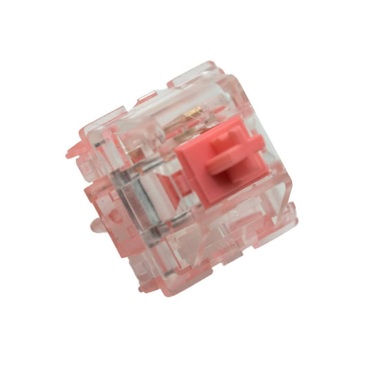 Zkeebs KTT Strawberry V2 Linear Switches 43g Spring 5 Pin RGB for Custom Gaming Mechanical Keyboard (90 Pcs)