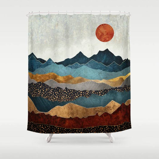 Amber Dusk Shower Curtain - 71 x 74