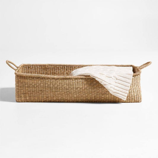 Vonne Square Decorative Bed Storage Basket | Crate & Barrel