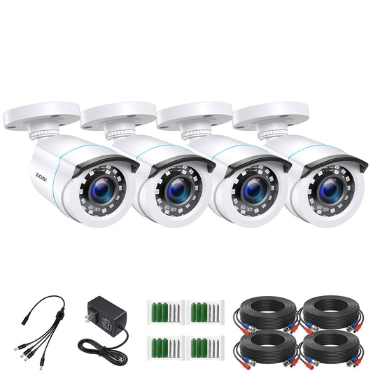 ZOSI 4 Pack 2MP 1080p HD-TVI Home Security Camera Outdoor Indoor 1920TVL