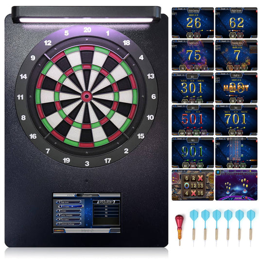 Willdarts Mini2 11.6 LCD Monitor Electronic Dart Board Soft Tip Dartboard Global Online for Adults,Electronic Automatic Scoreboard for Darts,Missed