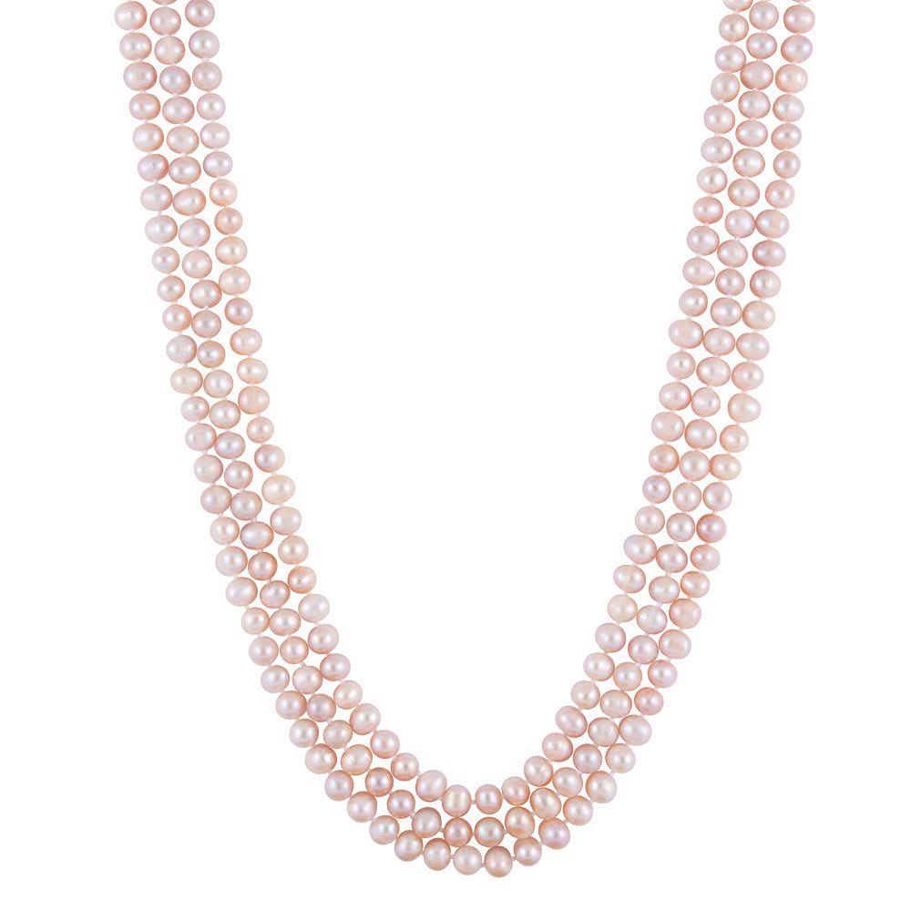 Womens Cultured Freshwater Pearl Endless Necklace