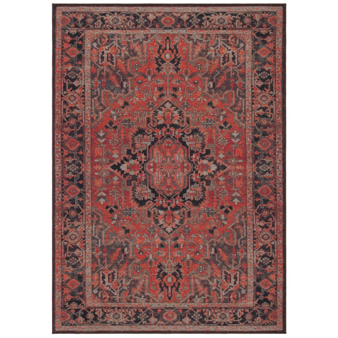 Adalia Oriental Red Area Rug Mistana Rug