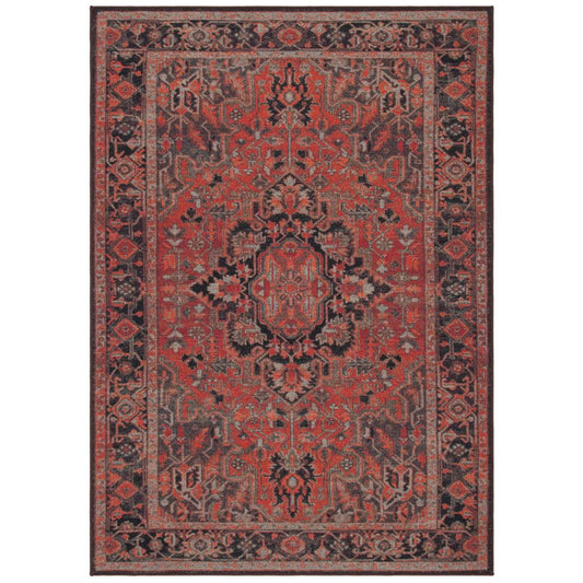 Adalia Oriental Red Area Rug Mistana Rug