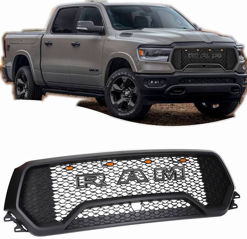 2019-2022 Dodge Ram 1500 TRX Style LED Honeycomb Front Upper Hood Grille Generic