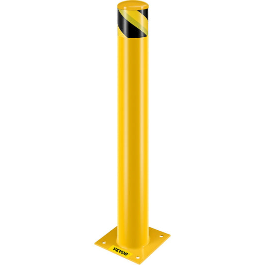 VEVOR 42-in Safety Bollard 5.5-in O.D 42-in Steel Not Lighted Bollard in Yellow | AQZYCHS425.52HFZBV0