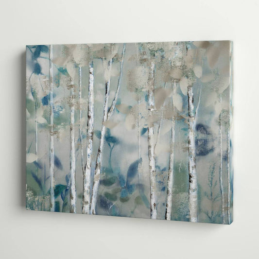 Winston Porter Zen Forest I Watercolor Painting Print on Wrapped Canvas Gray