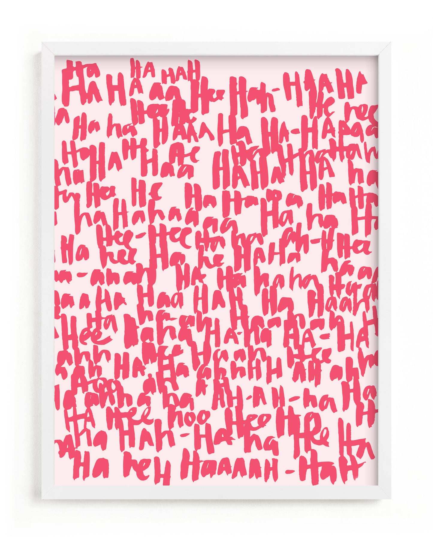 18x24 - HA-HA-HA-HA Limited Edition Wall Art Print Abstract By Minted | Larger Sizes Available | Pink