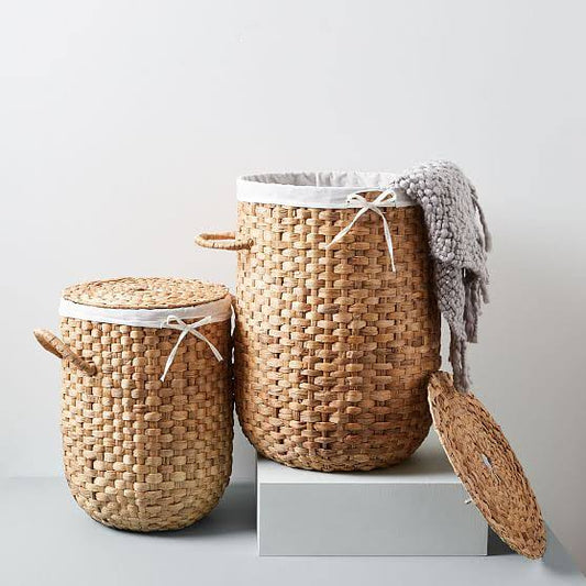 West Elm Round Weave Laundry Basket