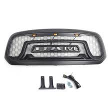 2013-2018 Dodge Ram 1500 ABS Honeycomb Bumper Grill Mesh Rebel Style W/LED Lights