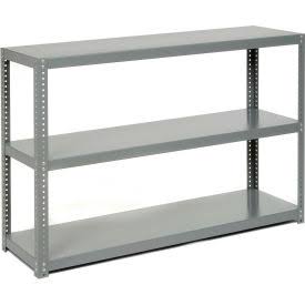 3 Shelf, Extra Heavy Duty Steel Shelving Unit, 36W x 18D x 39H, Gray, Global Industrial 968600