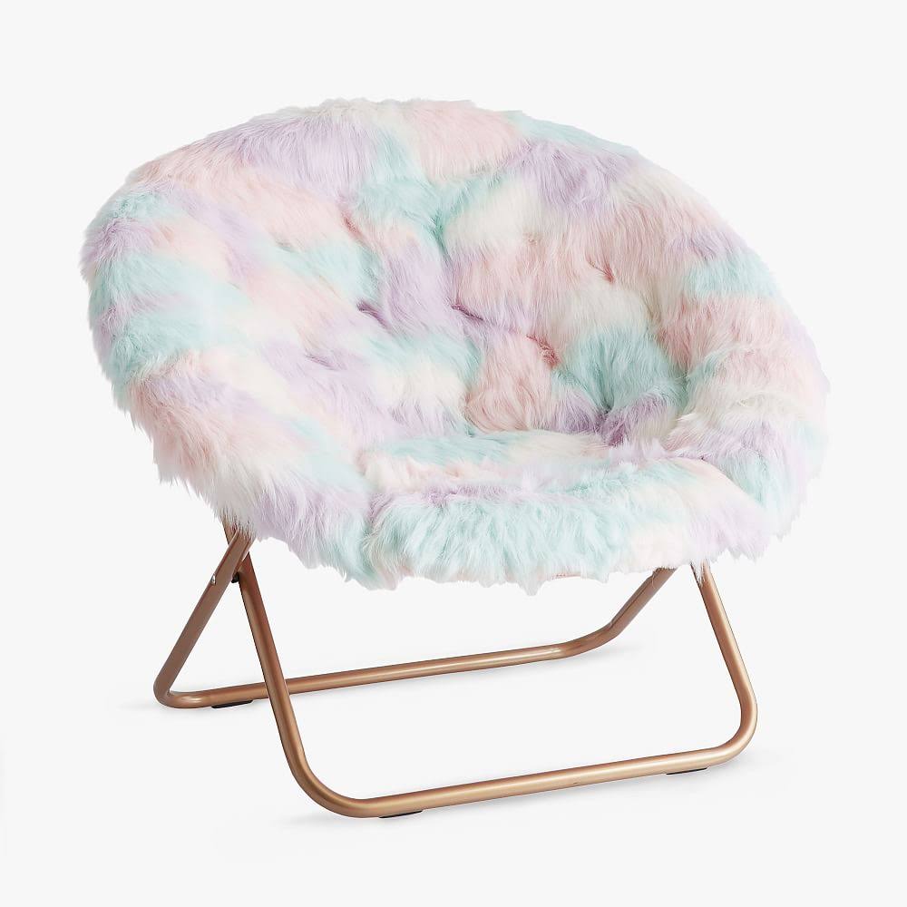 Unicorn Faux-Fur Hang-A-Round Chair