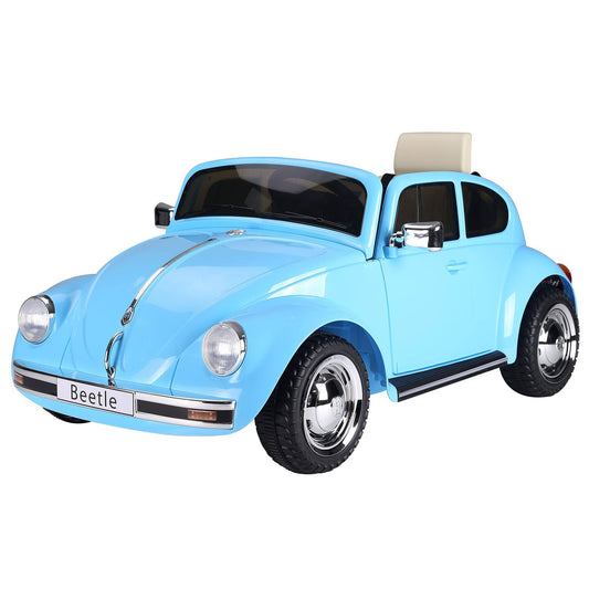 Aosom Licensed Volkswagen Beetle Electric Kids Ride-On Car 6V Battery Powered Toy with Remote Control Music Horn Lights MP3 for 3-6 Years Old Pink