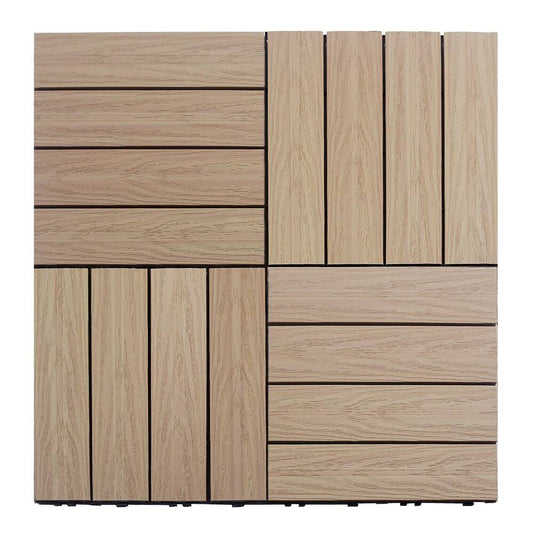 UltraShield Naturale Composite 12 x 12 Interlocking Deck Tile NewTechWood Finish: Canadian Maple