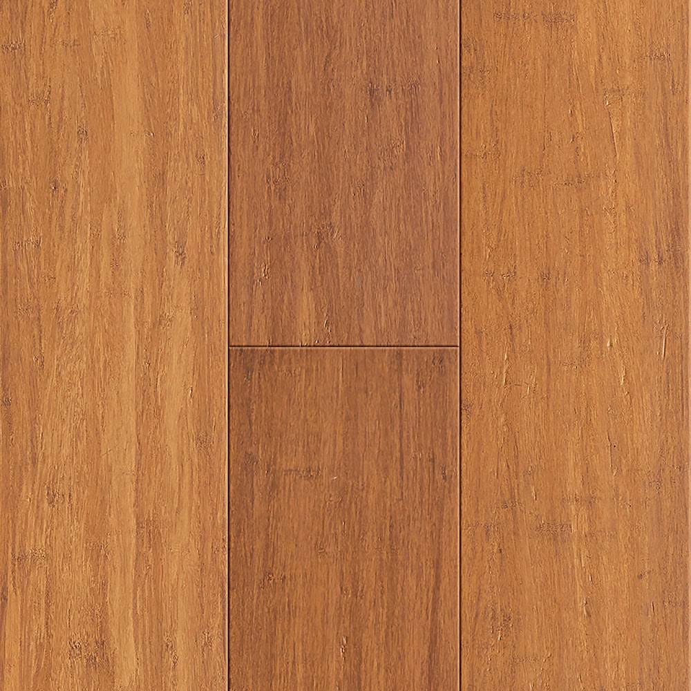 AquaSeal 7mm w/pad Strand Carbonized Distressed Water-Resistant Engineered Bamboo Flooring 7.5 in. Wide, $100.85 USD/Box