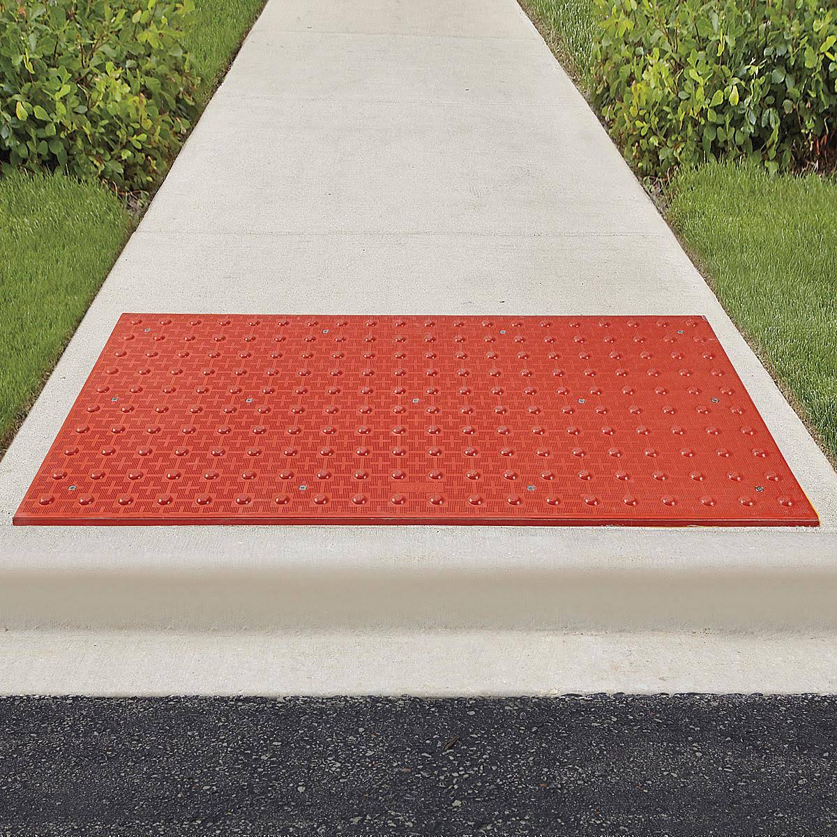 ADA Warning Pads - Wet Set, 2 x 4, Brick Red - ULINE - H-5637R